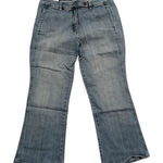 Lands' End Jeans Womens 12 P Petite Curvy Fit Denim Flare Trouser Leg City Waist Blue Size 12P Photo 0