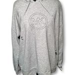 Michael Kors Women’s Gray Lightweight Hoodie with Embellished Logo Photo 0