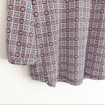 Liz Claiborne 💗 3/$10 💗 geometric print blouse red white black Large EUC Photo 10