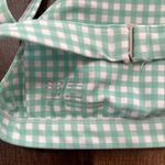 ALBION FIT Mint Checkered/Gingham Tie Bikini Swim Top Size XL Photo 5