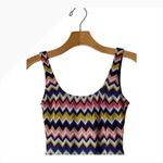 Missoni‎ Mare Swimsuit Women XS Purple Zigzag Knit One Piece Bathing Suit Luxury Photo 3