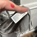 Future Collective dress gray silver cinched velvet‎ open back front slit medium Photo 3