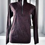 Lululemon Quarter-Zip Mock Neck Top, Heather Burgundy Size S, EXCELLENT! Photo 0