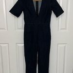 3x1 Deep plunge Neckline Denim jumpsuit. Size M Photo 2