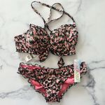 Ava Sundazed Cruise Bikini Set, Mermaid Ruffle Bottom S,  Ruffle Bow Top Size 34D Photo 3