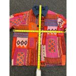 Flashback Art to Wear REVERSIBLE Colorful Floral Festival Jacket Boho Patchwork Blue Size M Photo 12