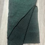 Monrow Green Ribbed Sweater Midi Skirt with Side Slit Size XS Photo 2