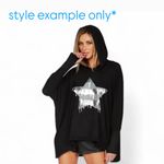 Lauren Moshi ✨ “Wilma” Pullover Hoodie Size M/L Photo 3