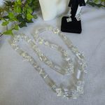 Vintage Artisan Crystal Glass Bead Necklace and Earrings Set Photo 1