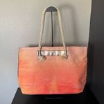 Victoria's Secret  Orange Bombshell Sundrenched Canvas Large Tote NWOT Photo 6