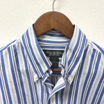 Brooks Brothers ‎ 100% Cotton Button Down Striped Shirt Blue White Size M Photo 2