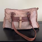 Nardelli Italian Made Tan Leather with Calf hair Large Shoulder Bag Brown Photo 9