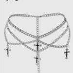 Silver Cross Chain Belt Photo 1