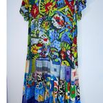 Jams World Vintage Floral Pasa Pasta Scoop Neck Tiered Dress Artsy Size Medium Photo 3