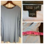 J Jill Wearever Collection Dress Medium Blue Long Sleeve Stretch‎ Casual READ Photo 1