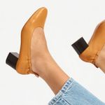 Everlane The Day Leather Heel Size 5.5 Mustard Yellow comfort shoes preppy Photo 0