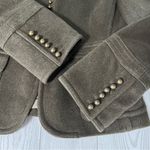 J.Crew Green Military Wool Brass Button Jacket Photo 6