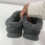 Minnetonka  Gray Leather Suede Slippers Women’s Slides Fuax Trim 7M (692494) Cozy Photo 4