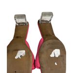 Open Edit  Cleo Sandal Size 8 M Neon Pink Barbie Kitten Block Heel 80s Slip On Photo 5