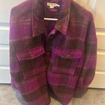 Good American  Plaid Oversized Shacket 3/4 Large XL NWT Photo 1