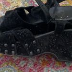 Mere black suede wedges with nail heads Size 10 Photo 2