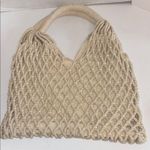 TAN WOVEN TOTE BAG CREAM COLOR
THICK ROPING DESIGN CANVAS INSIDE
FUN AND UNIQUE Photo 0