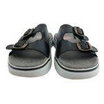 Hanes VINTAGE Y2K  Sport Women's US 8 Black Double Strap Platform Slides Photo 3