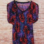 Daisy Fuentes Black and Purple Blouse Photo 0