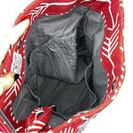MARANDA LEE Red‎ White Printed Tote Bag Diaper Bag Carry All Canvas Over Sized Red Photo 8