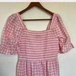 Gingham Pink Maxi Dress Size M Photo 2
