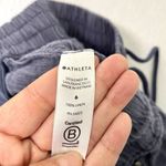 Athleta 100% Linen Wide-Leg Pull-On Textured Pants Pockets Purple Blue size 6 Photo 5