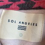 Sol Angeles  pink houndstooth sweatshirt S Photo 4