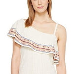 Lucky Brand New Embroidered Off the Shoulder Top Photo 0