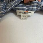 BeachLunchLounge linen blend striped blouse | Size L | EUC | Nautical Photo 5