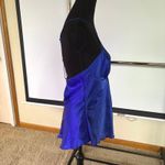 American Vintage Vintage Babydoll Sexy Royal Blue Lingerie Top Lace Bows Criss-Cross Strap Small Photo 4