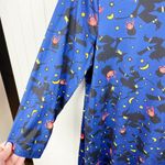 Dress Works Blue Halloween Witches Broom Cauldrons Stretch Knit Dress Medium Photo 3