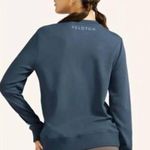 Peloton Navy Blue ELEVATE Pocket Crewneck Pullover Sweatshirt Womens Small soft Photo 1
