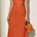 SheIn Orange Cut-Out Long Dress Photo 0