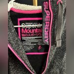 Superdry  zip up sweater hoodie coat pink accents size 2 Photo 2