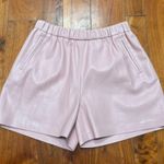 PINKO Pink Faux Leather Shorts 6 Photo 2
