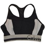 Calvin Klein Performance Black & White Logo Racerback Sports Bra Size: M Size M Photo 0