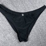 Joan Smalls High Cut French Bikini Bottoms XL Black Minimalist Swimsuit Photo 0