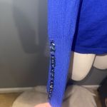 Joseph A Royal Blue Sweater with Beaded Accents top shirt woman’s medium Photo 2
