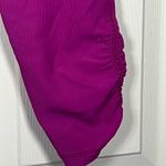 Wilo Leggings Women's Small Fuchsia Pink Ruched Leg 3/4 Cropped Purple Photo 3