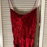 Small red silky tassel Christmas dress Photo 2