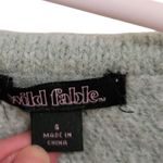 Wild Fable Long Sleeve One Shoulder Mint Green Cable Knit Crop Sweater Small Photo 2