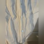 Studio West White Cotton Button Up w/ Tie Detail - Size Medium Photo 8
