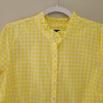 Talbots  Yellow Gingham Popover Top Photo 1
