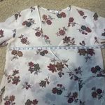 ALC Frank A.L.C 100% silk Floral wrap bell sleeve‎ blouse size 8 Photo 7