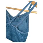 Gymshark Bra Top Womens XS Energy Seamless Strappy Laser Cut Workout Stone Blue Photo 6